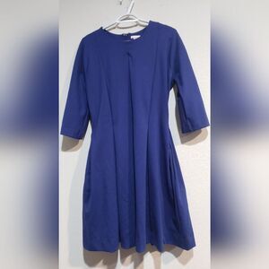 Vintage Gap Blue Box Pleated Dress Size 10